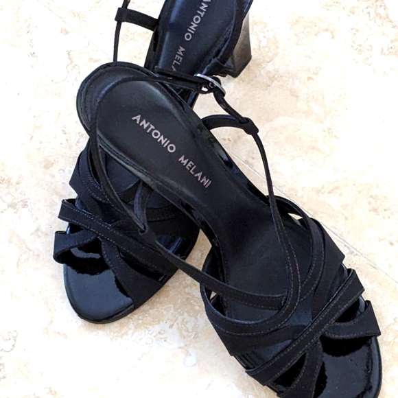 ANTONIO MELANI PEEP TOE HIGH HEELS STRAPPY SANDALS - Picture 2 of 8